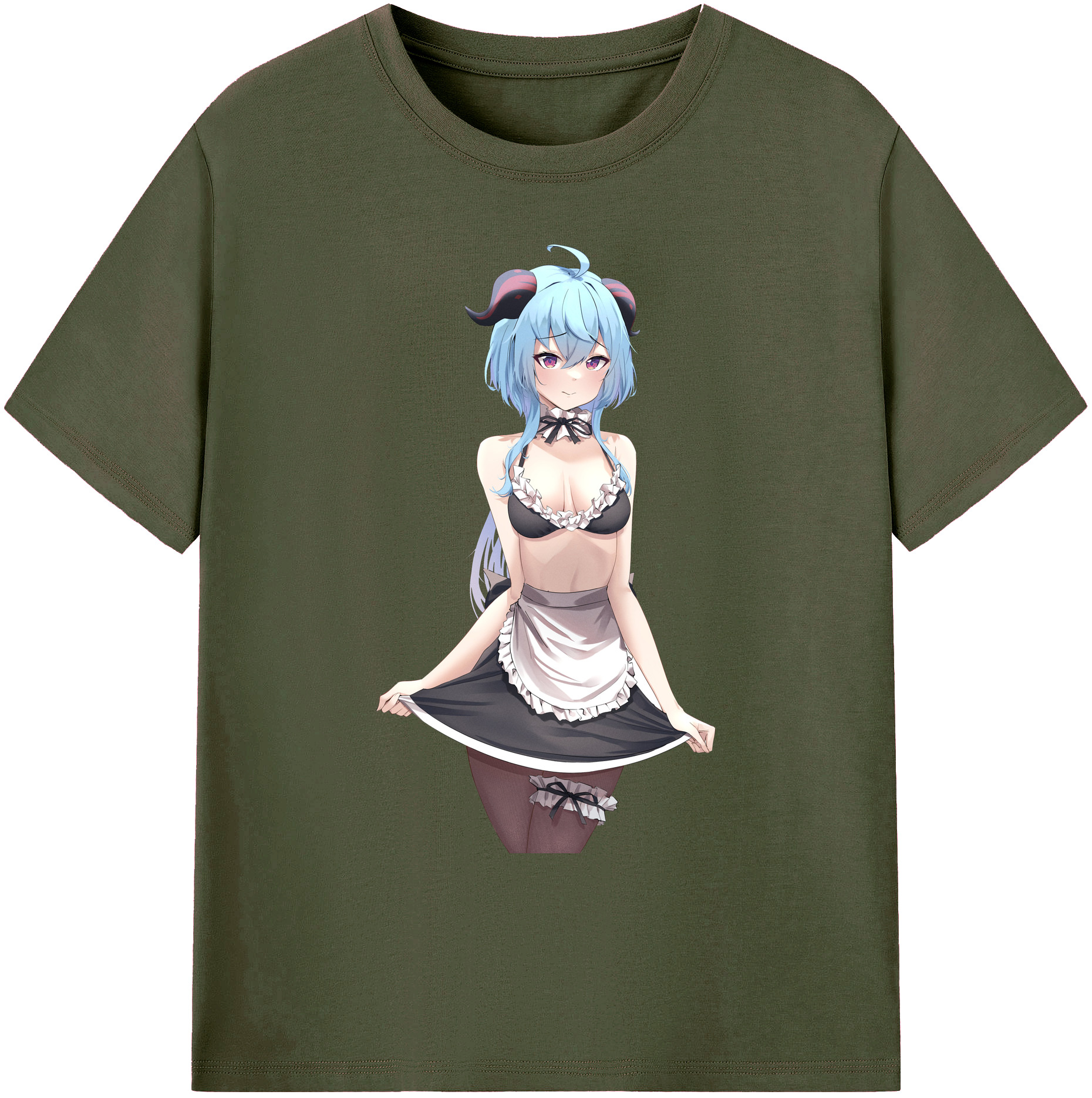 げんし神 甘雨 かんう genshin Ganyu 綿100％ メンズ半袖Tシャツ｜肌触りやわらか＆通気性